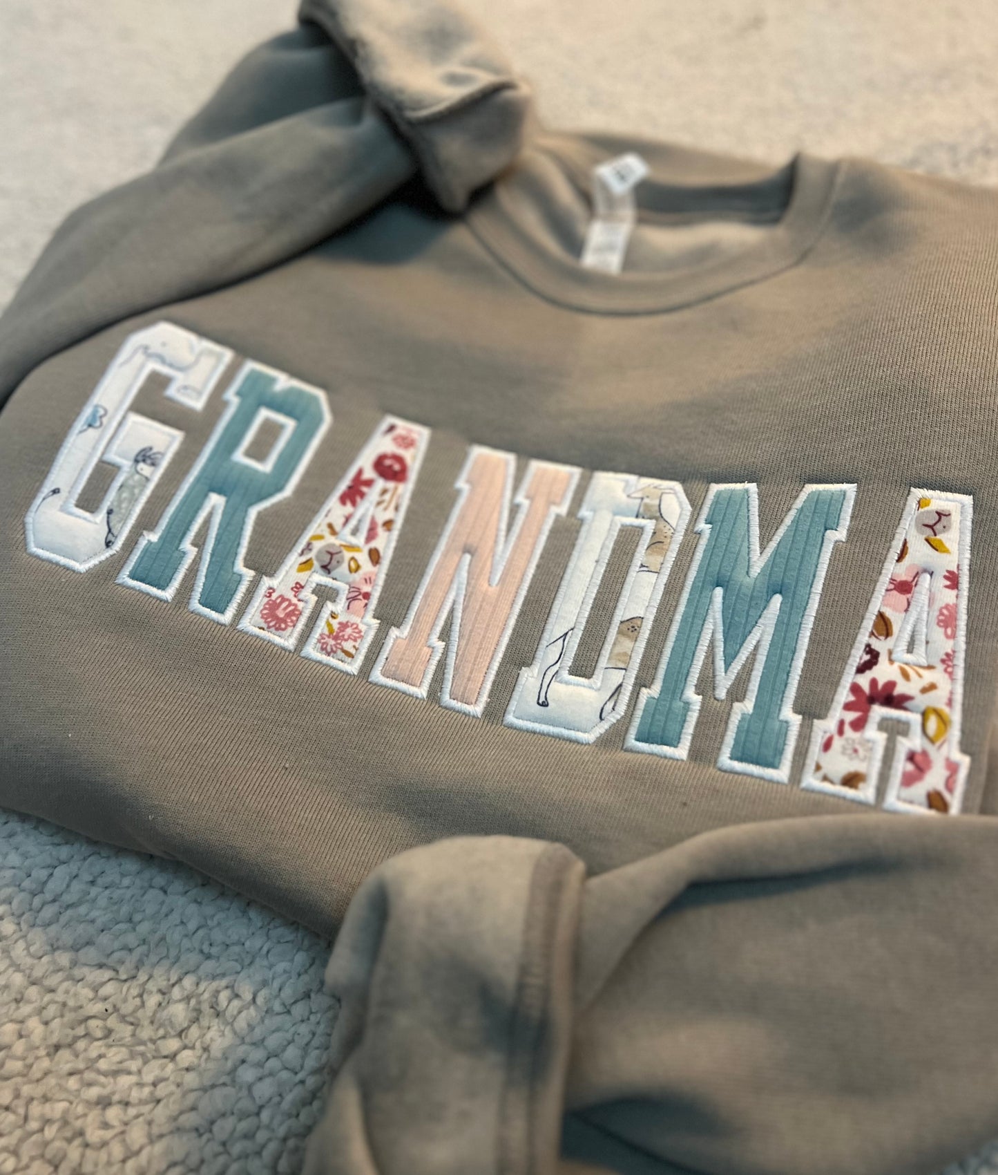 Mama Keepsake Sweatshirt – Custom Bella Canvas Crewneck Made From Baby Outfits