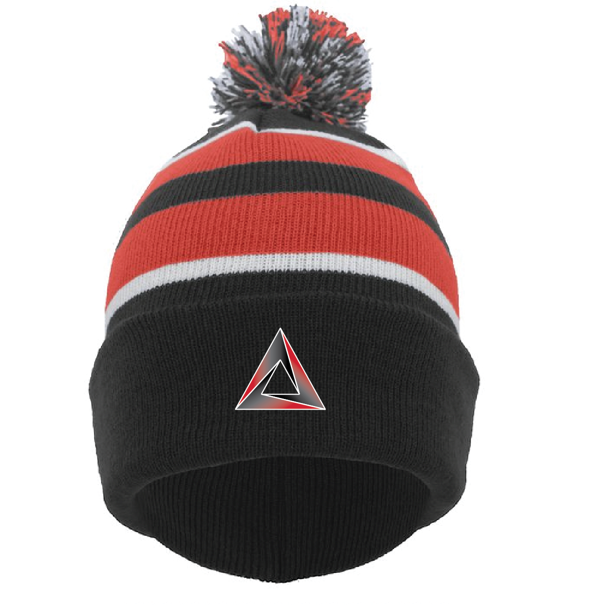 Baldwin-Woodville Music Knit Fold-Over Pom Beanie