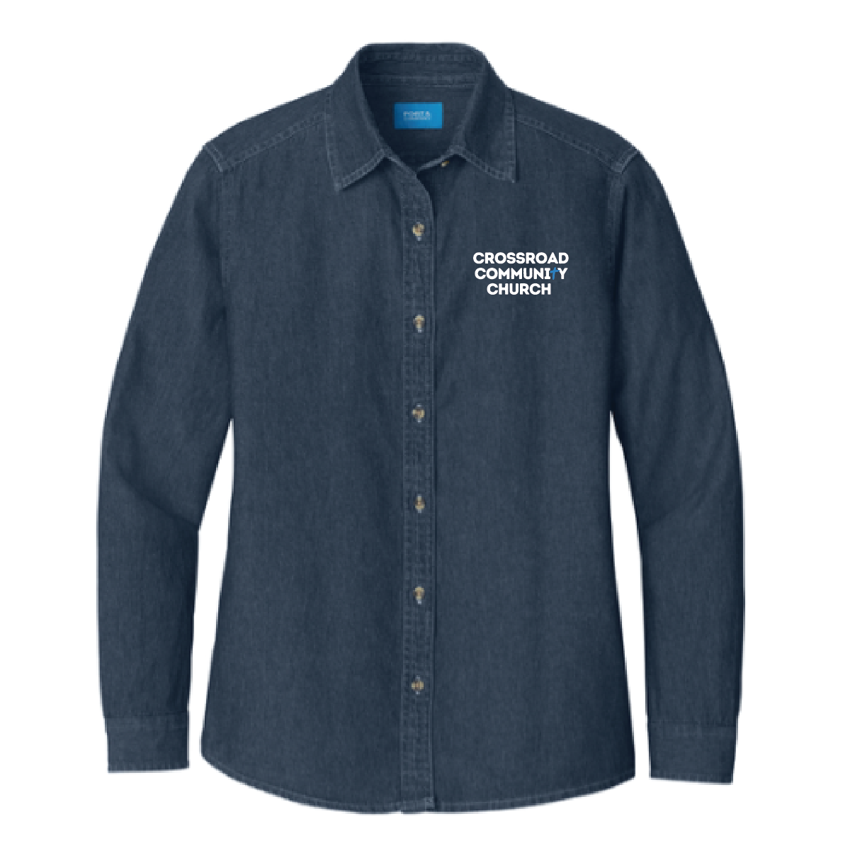 C3 Church Port & Co Women's Long Sleeve Value Denim Shirt