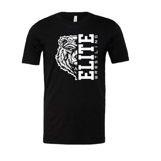 Elite Wrestling Bella and Canvas CVC Jersey Tee - Black Heather
