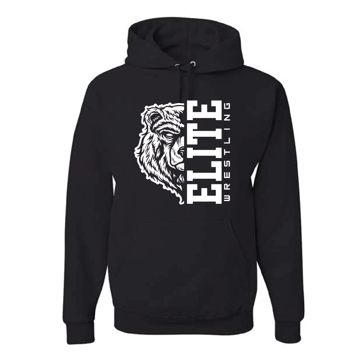Elite Wrestling Jerzees Unisex NuBlend® Hooded Sweatshirt - Black