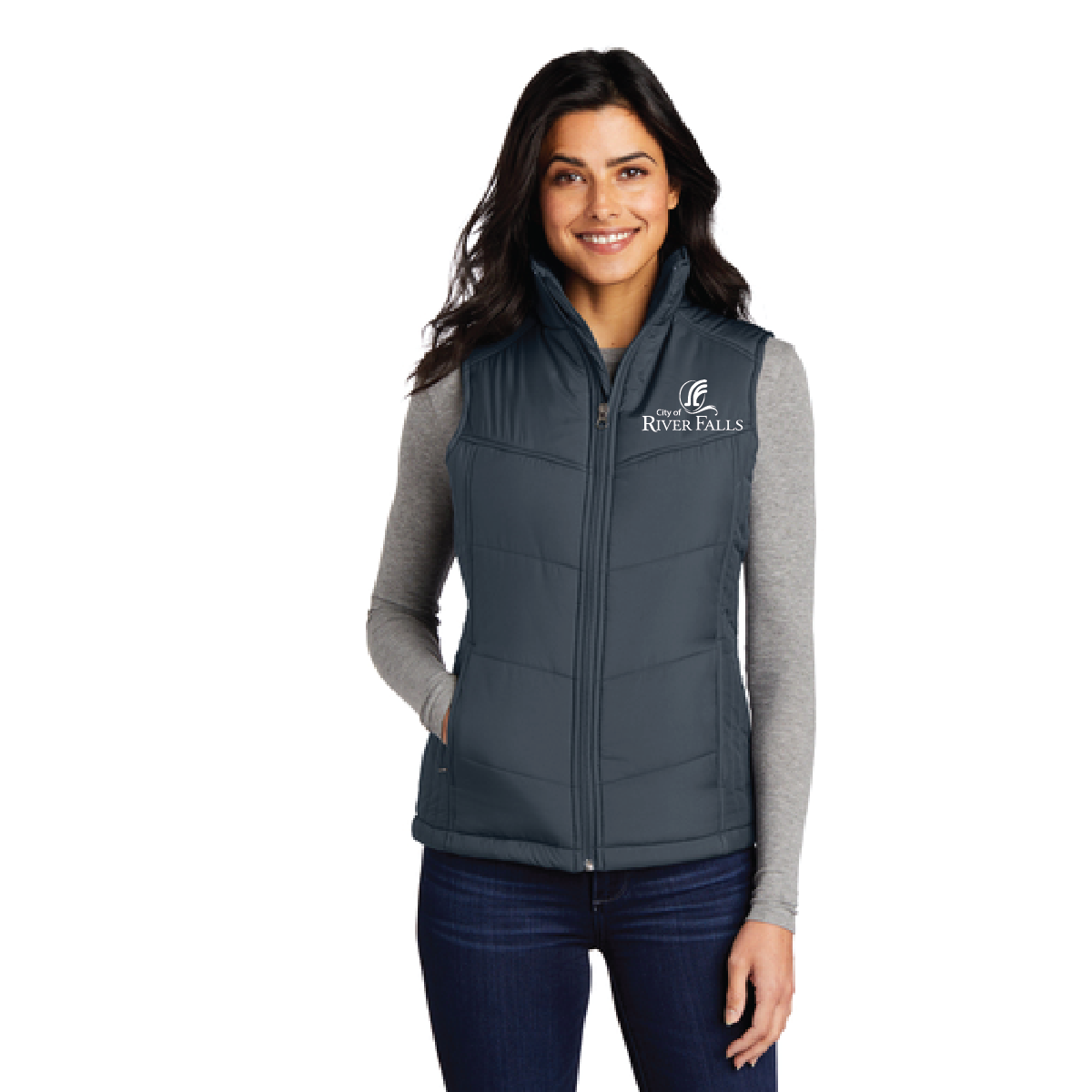 City of RF Port Authority® Ladies Puffy Vest