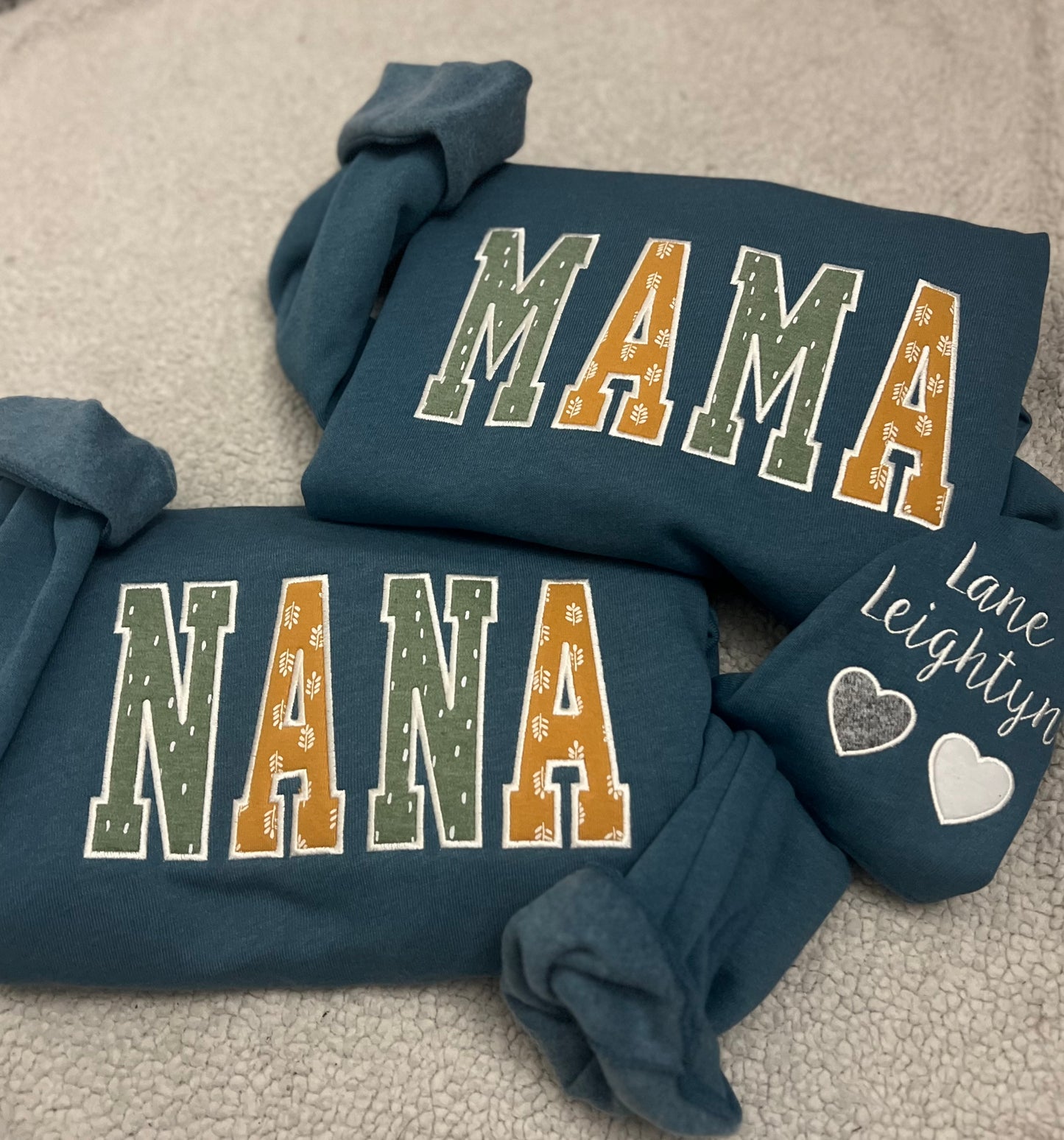 Mama Keepsake Sweatshirt – Custom Bella Canvas Crewneck Made From Baby Outfits
