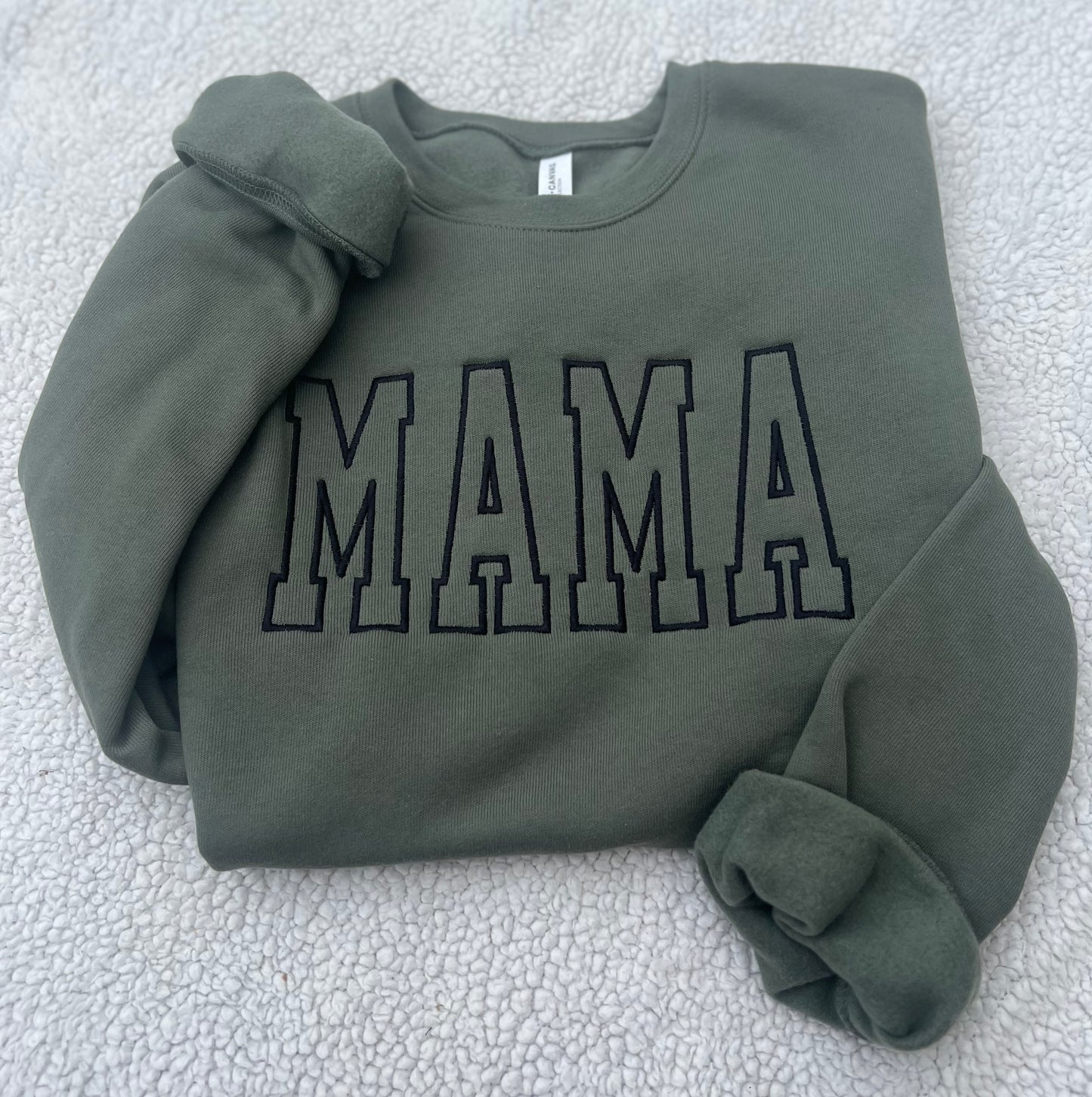 Outline Stitch Embroidered Sweatshirt | MAMA, AUNTIE, GRANDMA, DAD, GRANDPA