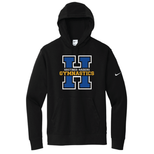Hastings Gymnastics Nike Club Fleece Sleeve Swoosh Pullover Hoodie with Embroidery