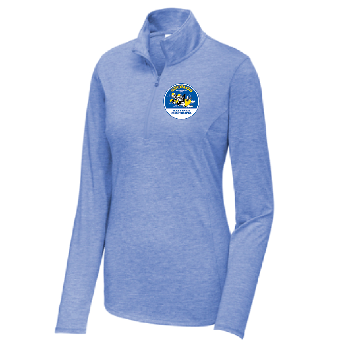 Hastings SnoMos Snowmobile Club - Sport-Tek PosiCharge Tri-Blend Wicking 1/4-Zip Pullover with Patch-Mens and Ladies Style