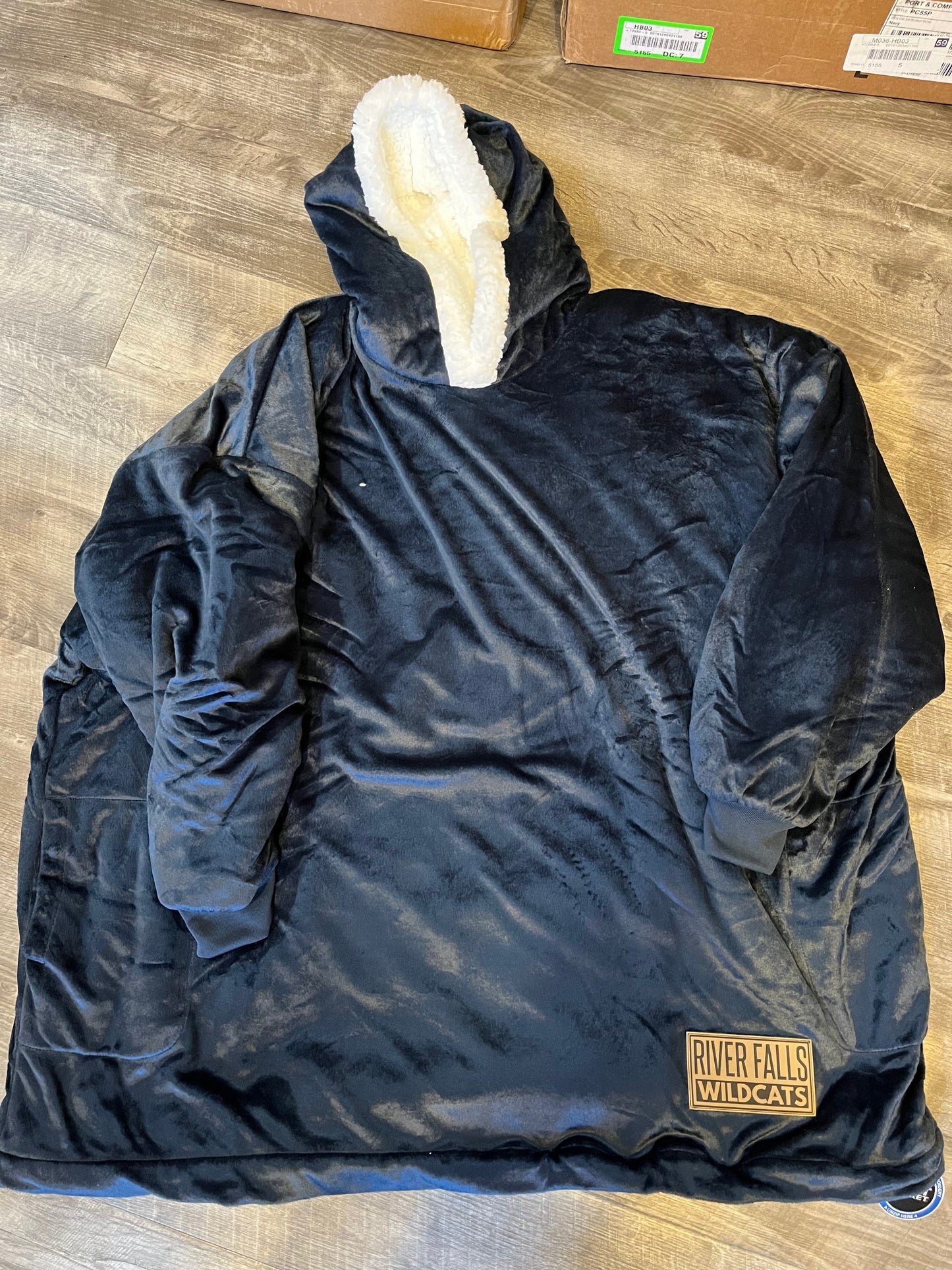 River Falls Retail Online Wearable Blanket with Leather Patch