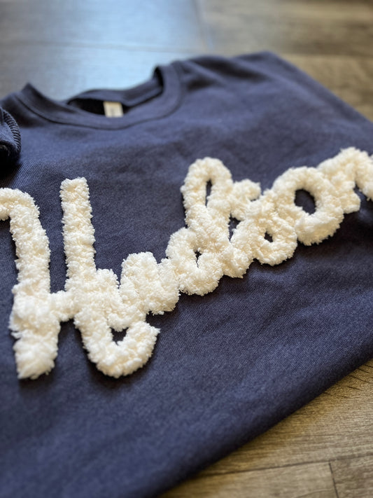 Hudson Raiders Online BELLA + CANVAS - Sponge Fleece Drop Shoulder Crewneck Sweatshirt with Chenille Yarn Embroidery