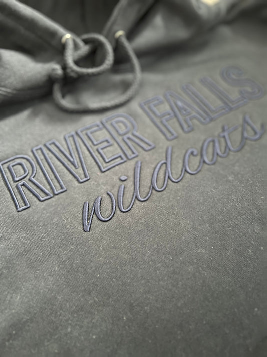 River Falls Retail Online Independant Heavyweight Hooded Sweatshirt - 3D Embroidery