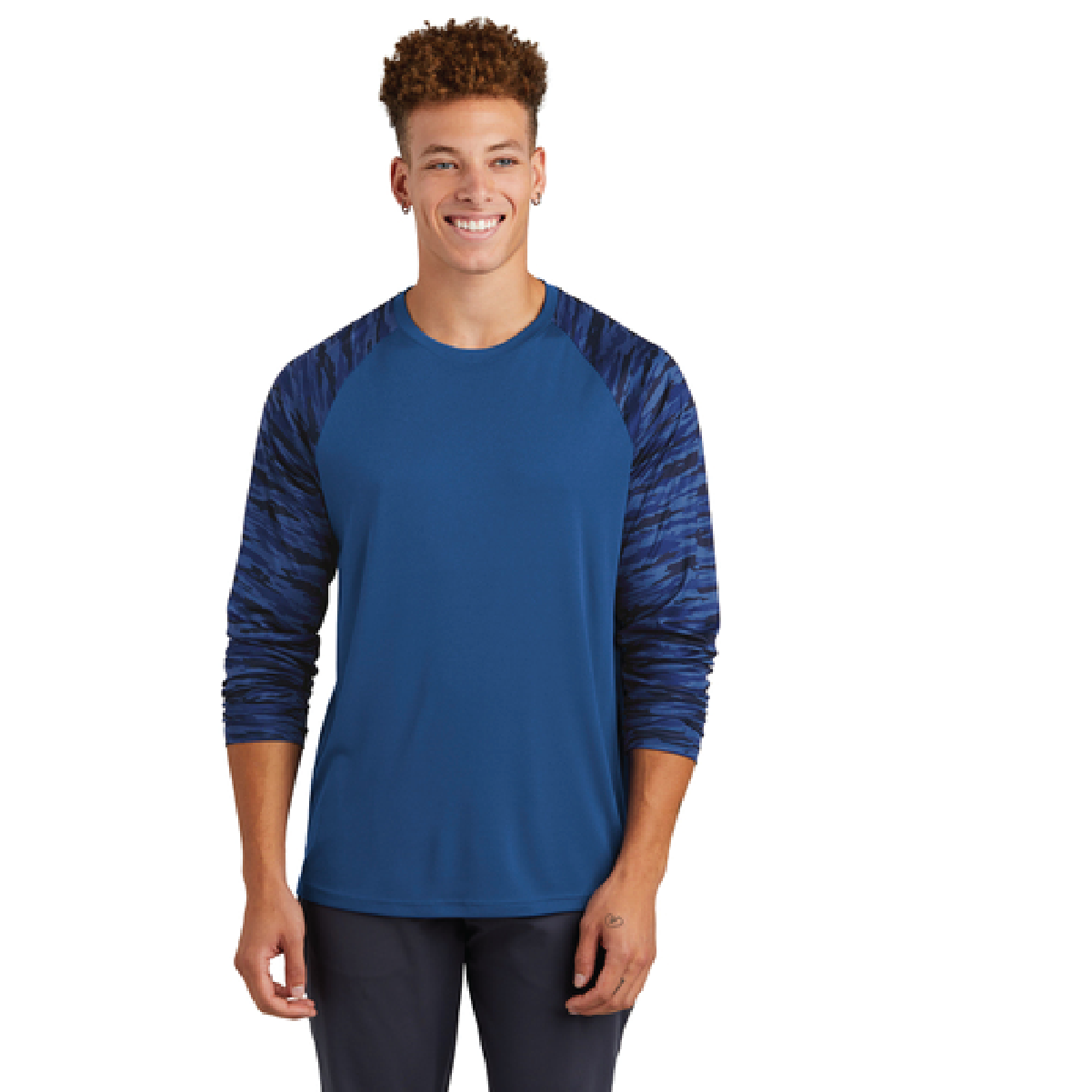 Loparex Sport-Tek® Drift Camo Colorblock Long Sleeve Tee