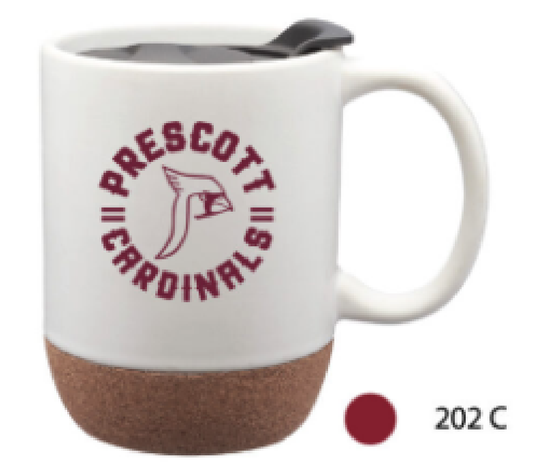 Prescott Retail Online 13 oz Gogh Ceramic Mug with Cork Bottom