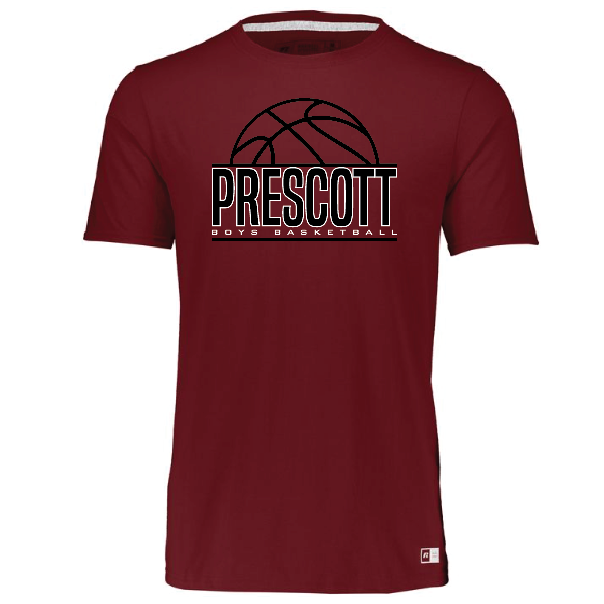 Prescott Retail Online Boys Basketball 2024 Russell Essential Tee