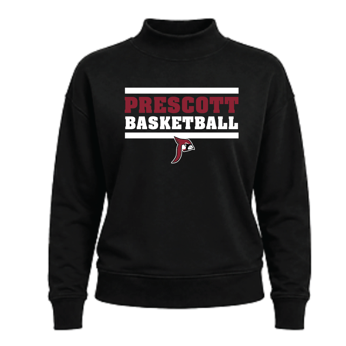 Prescott Boys Basketball Ladies Dream Fleece Mock Neck