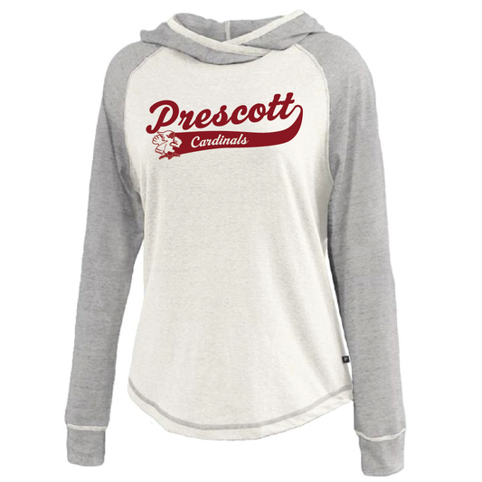 Prescott Retail Girls Pennant Hooded Tshirt Antique White - 17