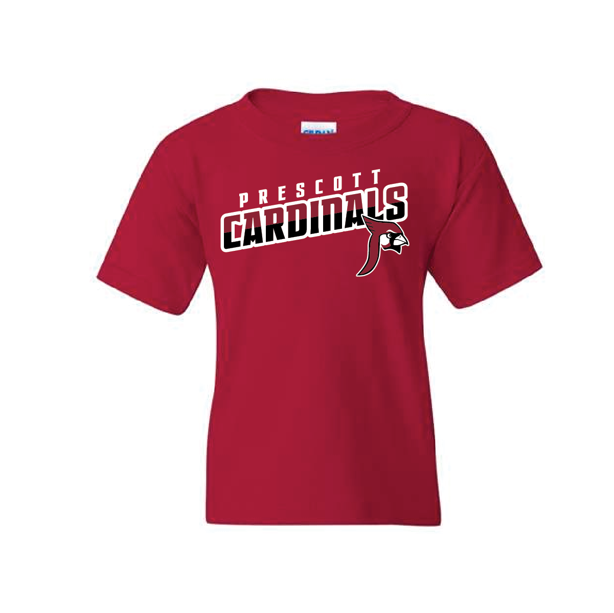 Prescott Retail Online Youth Gildan Shirt - Cardinal Design 113