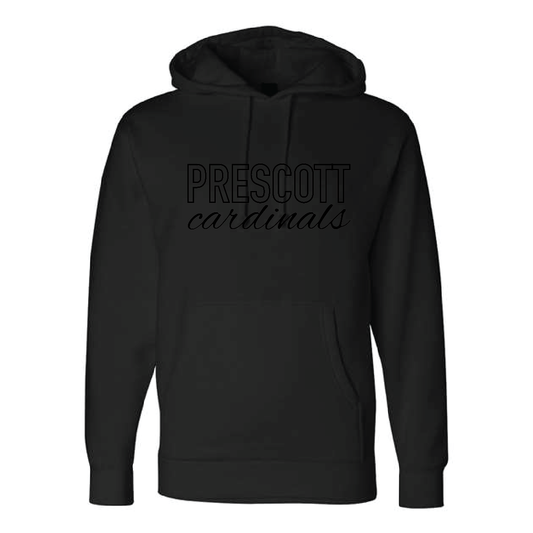 Prescott Retail Online Independent Heavyweight Hooded Sweatshirt - Black 3D Embroidery