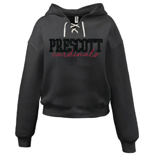 Prescott Retail Online Ladies Pennant Lace Up Hoodie - 128