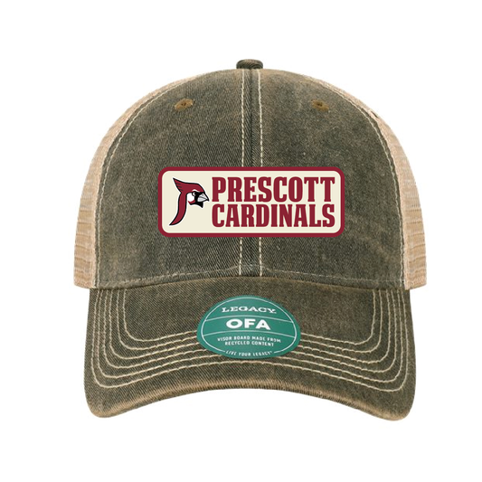 Prescott Retail Online Legacy Old Favorite Trucker - Black/Khaki with Woven Patch