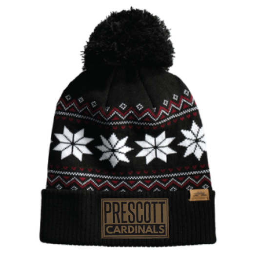 Prescott Retail Online Spacecraft Wild Pom Beanie - Leather Patch