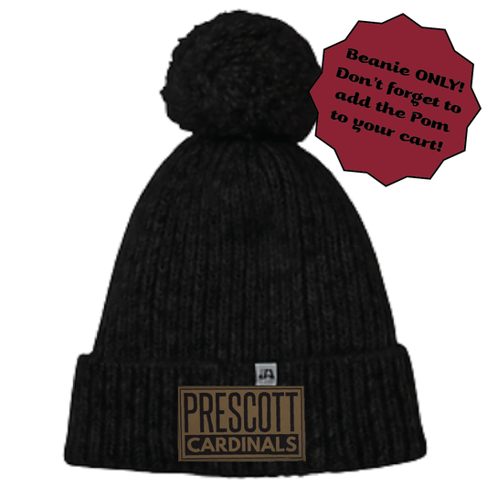 Prescott Retail Online J America Swap-a-Pom Knit Beanie with Leather Patch