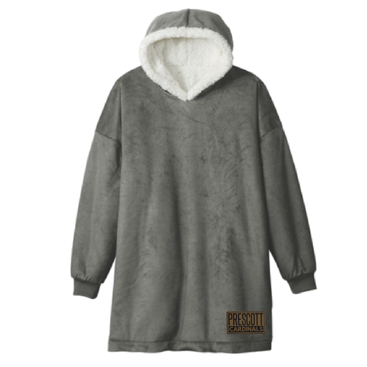 Prescott Retail Online Wearable Blanket with Leather Patch