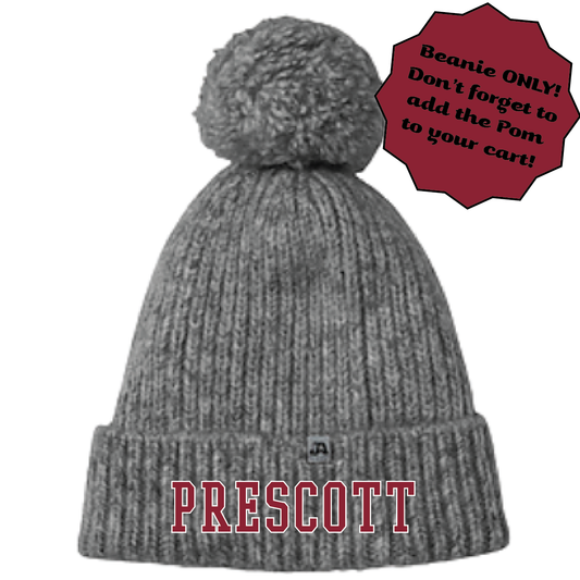 Prescott Retail Online J America Swap-a-Pom Knit Beanie with 3D Embroidery