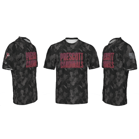 Prescott Retail Online Sublimated Black Watercolor Camo Shirt