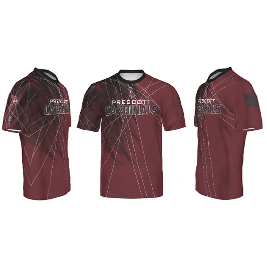 Prescott Retail Online Sublimated Youth Cardinal Splinter Shirt