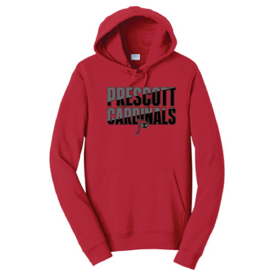 Prescott Retail Online Port & Company Fan Favorite Fleece Pullover Hooded Sweatshirt Cardinal - 124