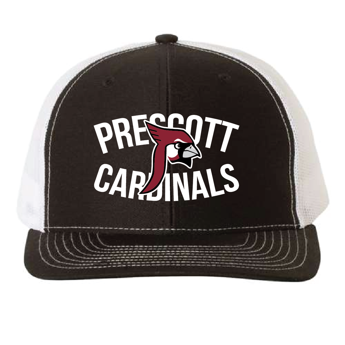 Prescott Retail Online Richardson - Snapback Trucker Cap - Black/White - Design 132