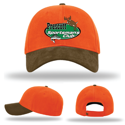 Prescott Sportsman's Club Blaze Orange Duck Cloth Hat