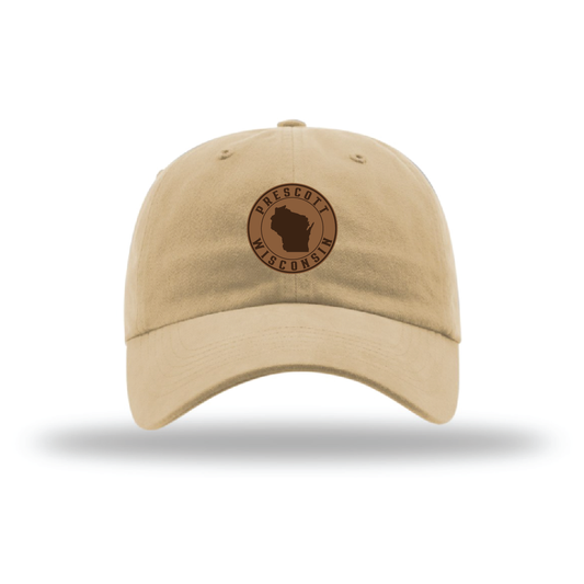 Prescott Wisconsin Retail Garment Dyed Washed Chino with Leather Patch - Wheat
