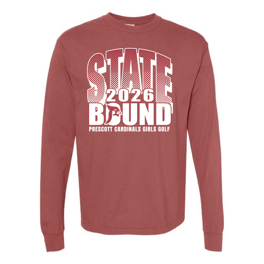 Prescott Girls Golf Comfort Colors Heavyweight Long Sleeve Tee