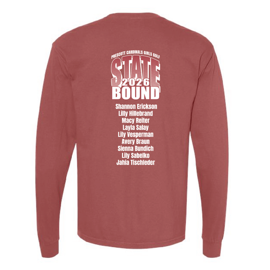 Prescott Girls Golf Comfort Colors Heavyweight Long Sleeve Tee
