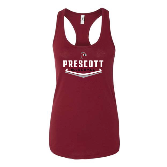 Prescott Retail Online Baseball Next Level Women's Racerback Tank