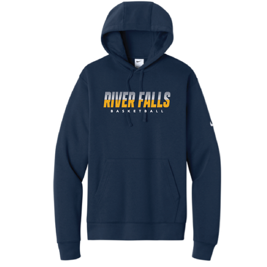 RF Boys Basketball Nike Club Fleece Sleeve Swoosh Pullover Hoodie - Navy