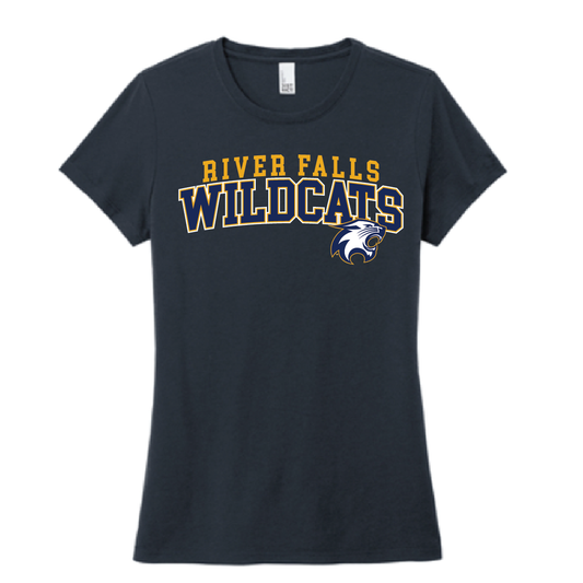 River Falls Retail Online District Tri Blend Ladies Crewneck T-shirt - Design 54