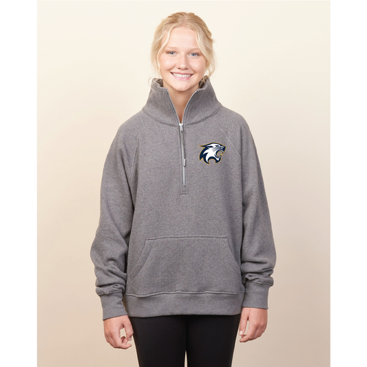 River Falls Retail Online Ladies Boxy Half Zip Fleece - Chenille Patch