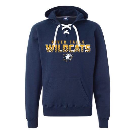 River Falls Retail Online J America Hockey Hoodie with Sublimated Twill