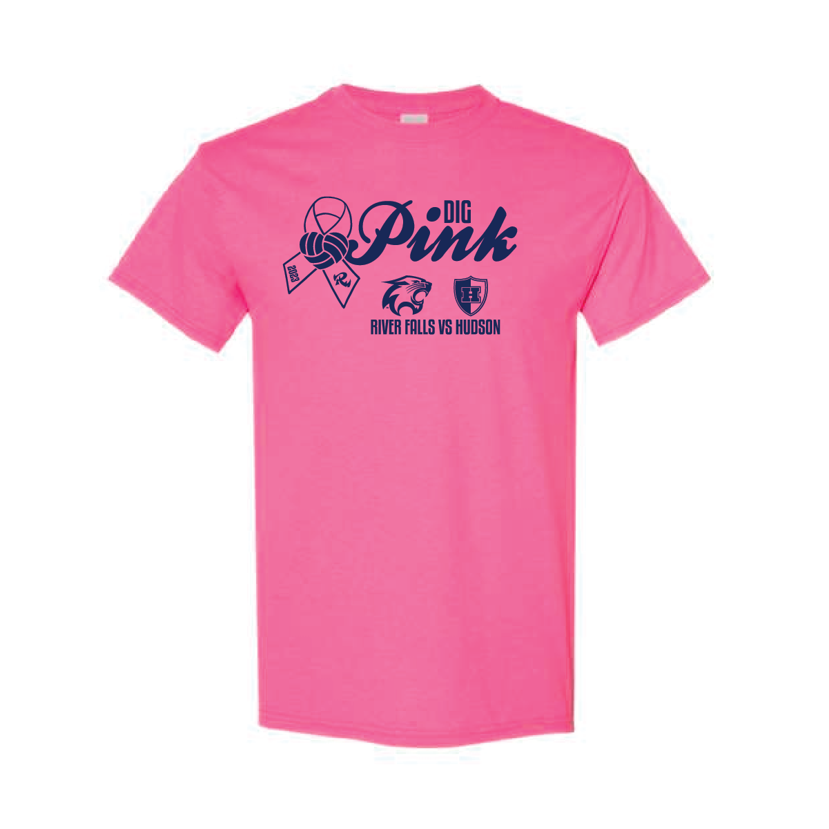 RF Volleyball - Dig Pink Short Sleeve T-shirt – River City Stitch