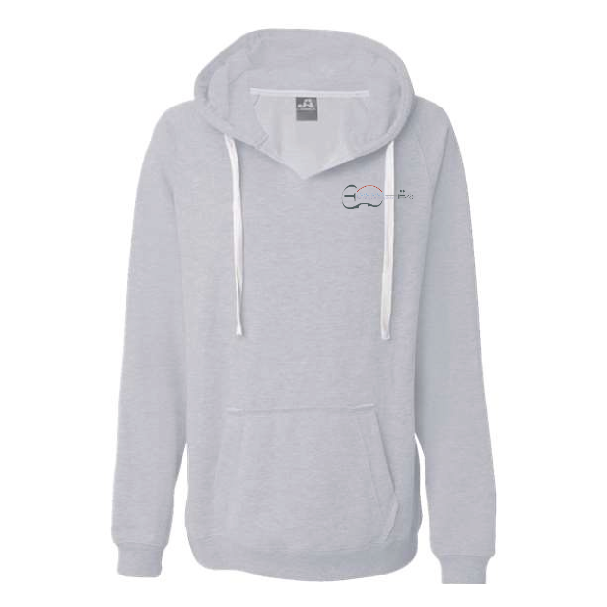 RVCO J. America Women's Sueded V-Neck hooded Sweatshirt
