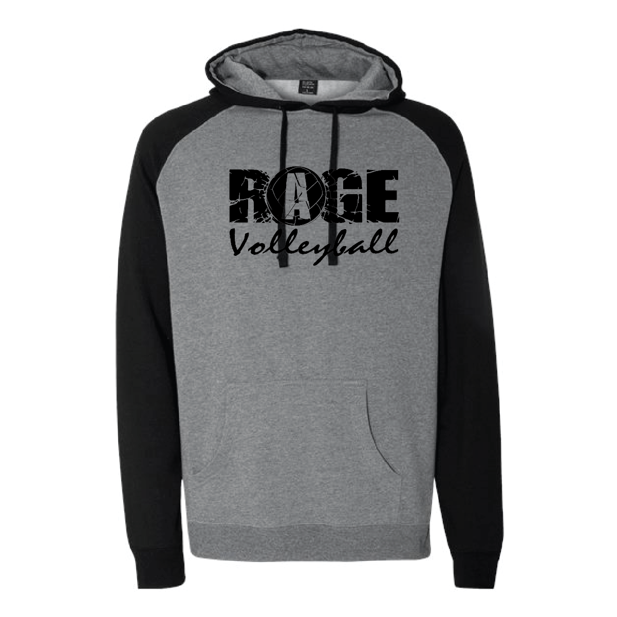 Rage Volleyball Raglan Hooded Sweatshirt