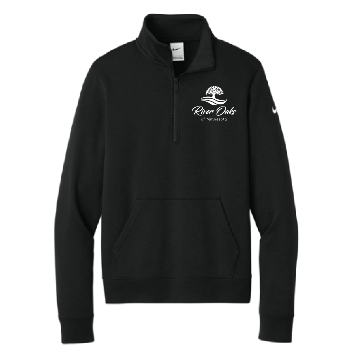 River Oaks Nike Club Fleece Sleeve Swoosh 1/2 Zip- Men's and Women's