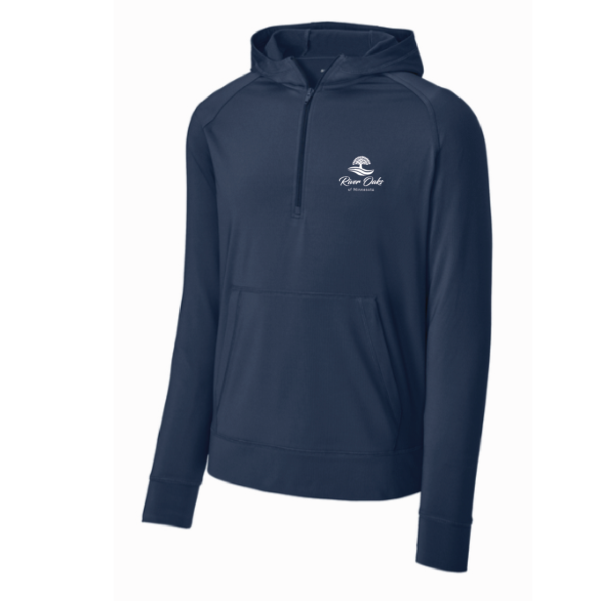 River Oaks Sport-Tek Sport-Wick Stretch 1/2 Zip Hoodie with Embroidery