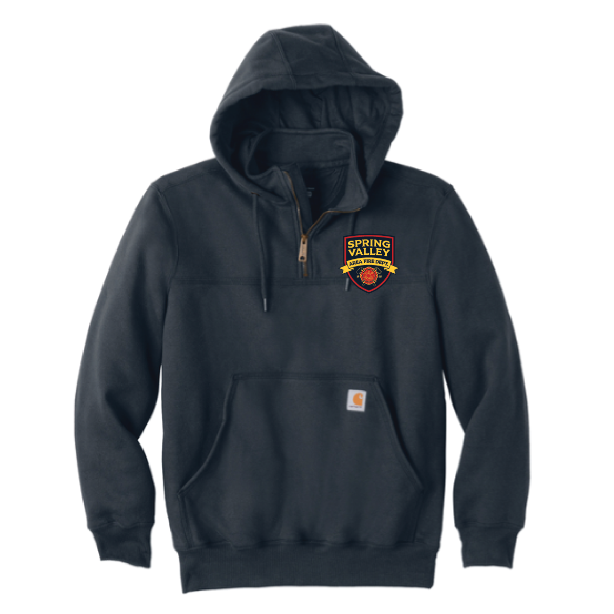SVAFD Carhartt Rain Defender Paxton Heavyweight Hooded Zip Mock Sweatshirt