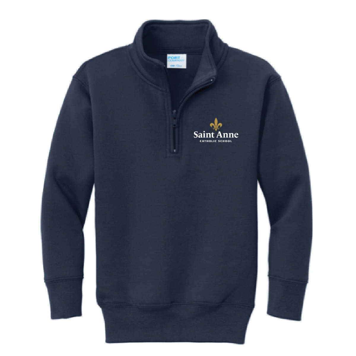 UNIFORM APPROVED Saint Anne Port & Co® Core Fleece 1/4-Zip Pullover Sweatshirt