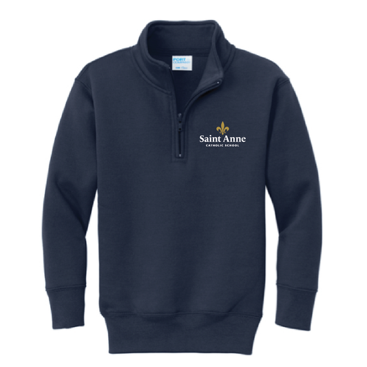 UNIFORM APPROVED Saint Anne Port & Co® Core Fleece 1/4-Zip Pullover Sweatshirt