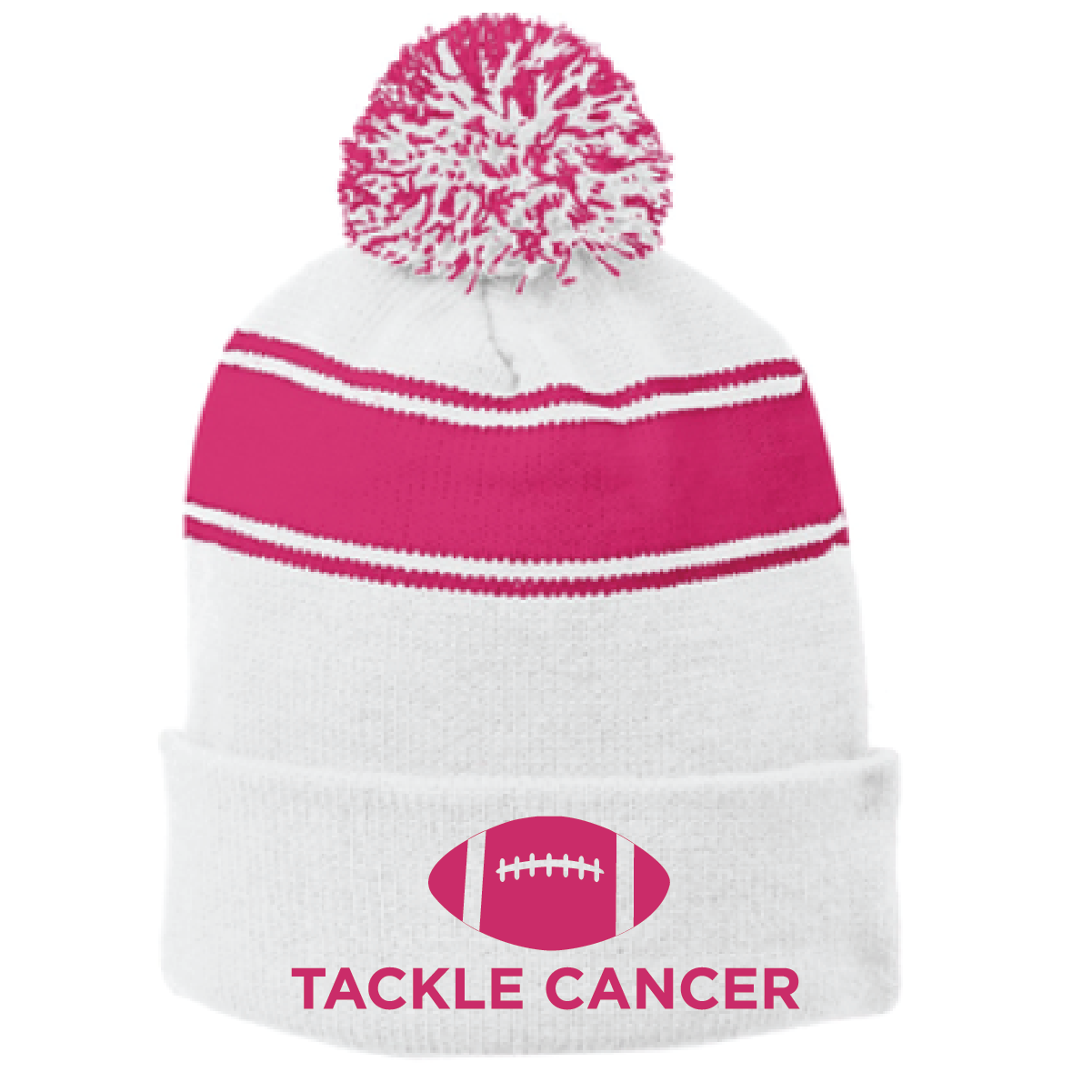 Tackle Cancer Pom Beanie