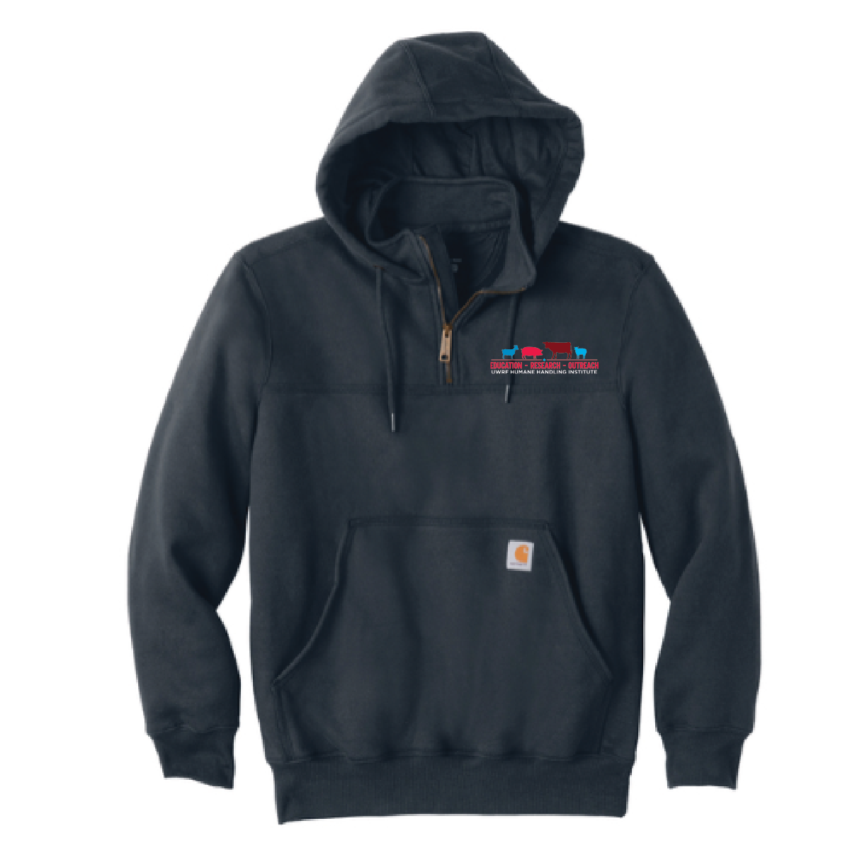 UWRF HHI Rain Defender ® Paxton Heavyweight Hooded Zip Mock Sweatshirt