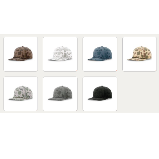 Welman Richarson Printed 5 Panel Classic Rope Hat with Embroidery
